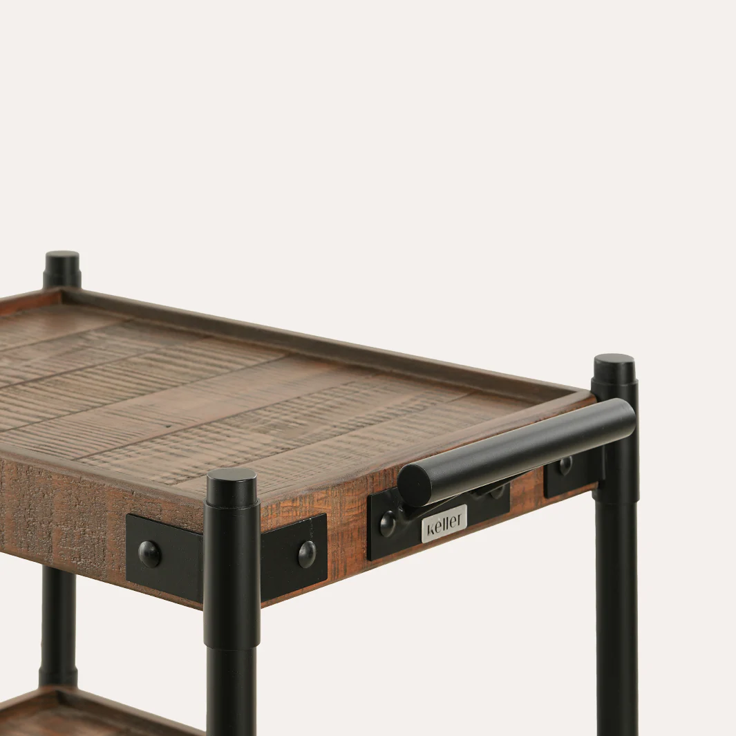 Sierra Reclaimed 3-Tier Rolling Cart - Image 8