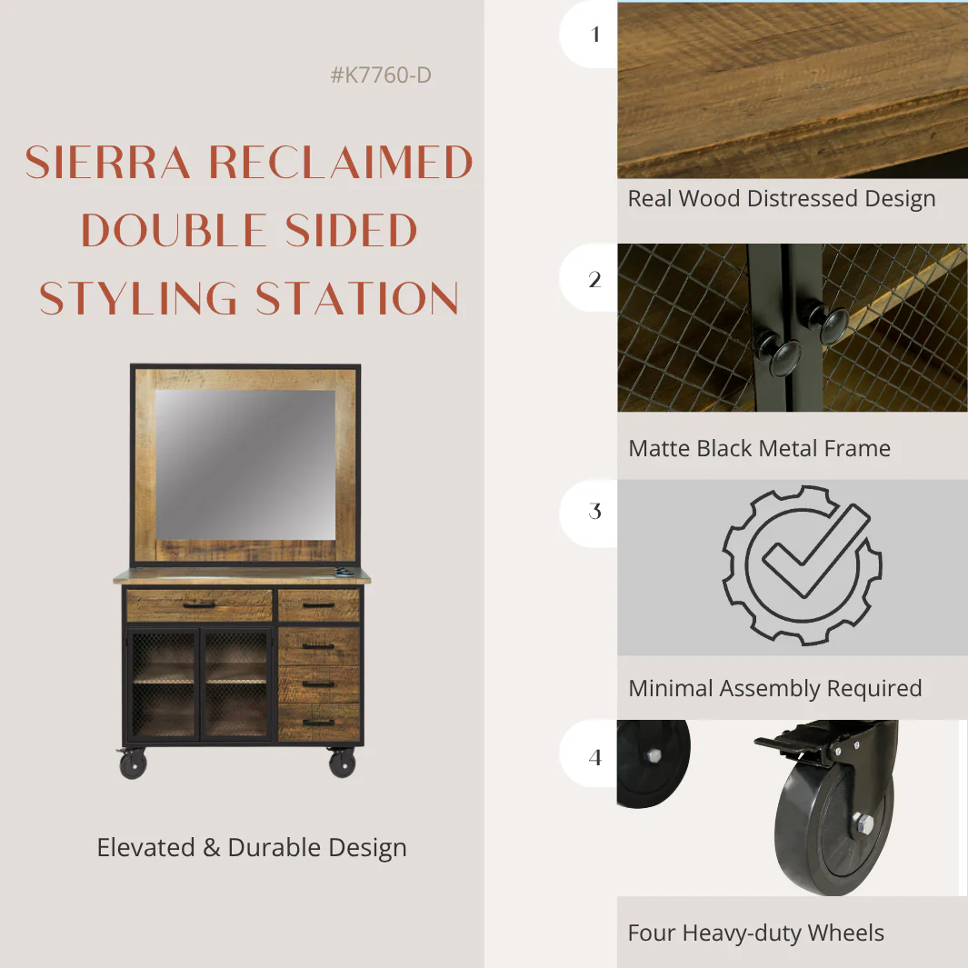 Sierra Reclaimed Double Sided Styling Station - Image 3