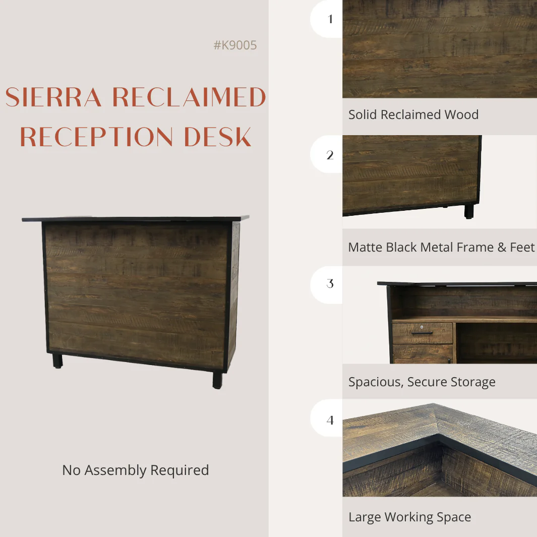 Sierra Reclaimed Reception Desk - Image 3