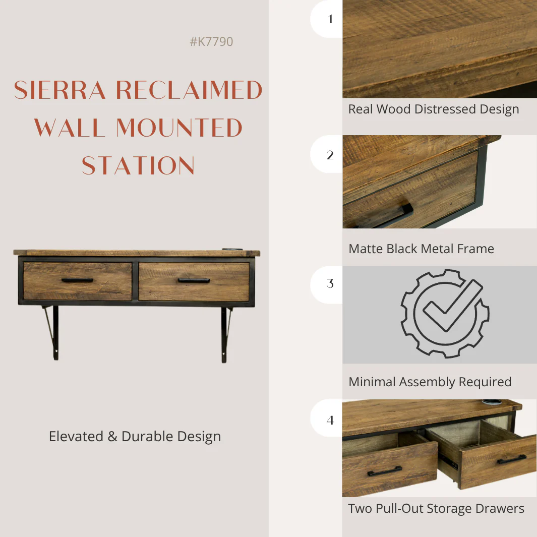 Sierra Reclaimed Wall Mounted Station - Image 3