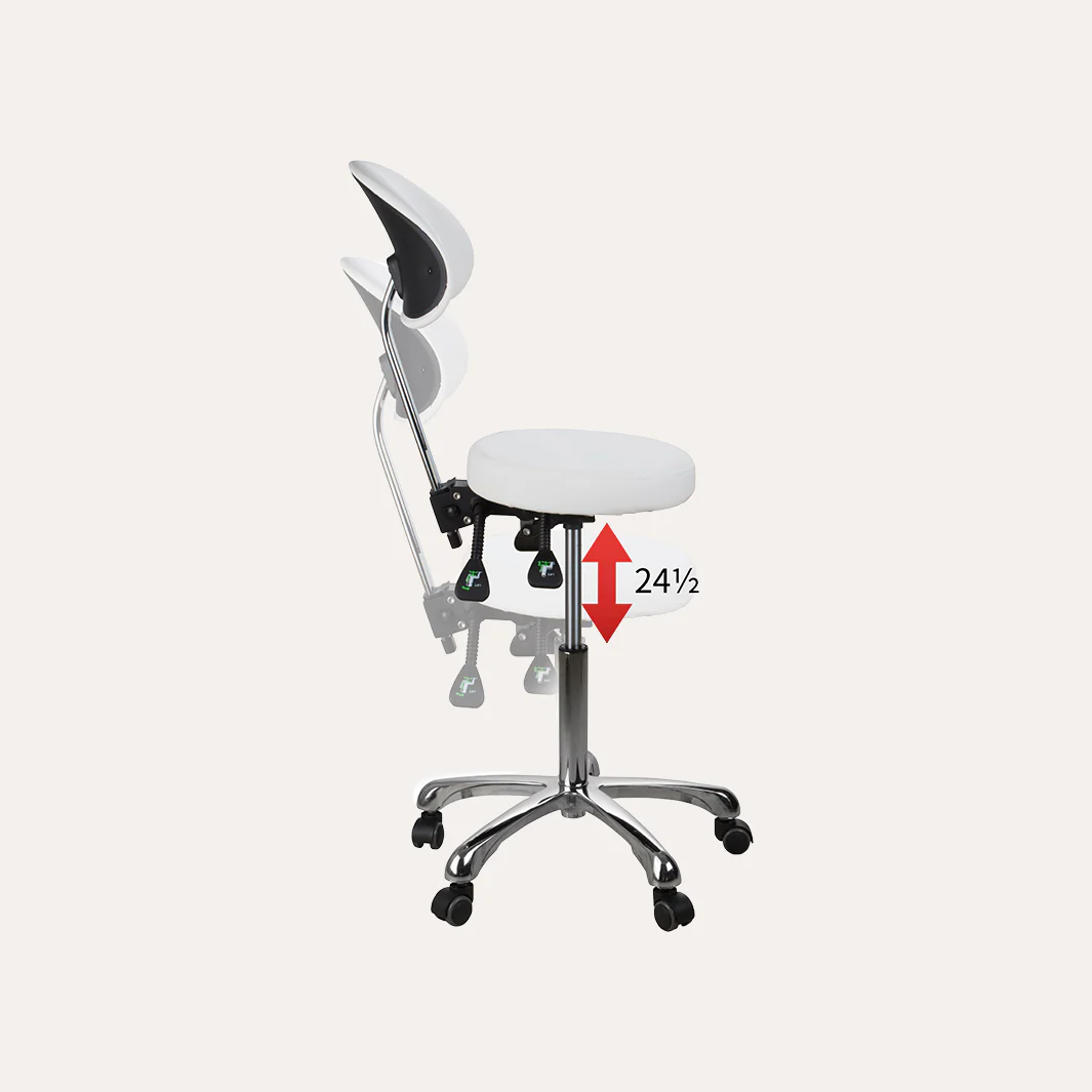 1025B Adjustable Round Stool w/ Back - Image 12