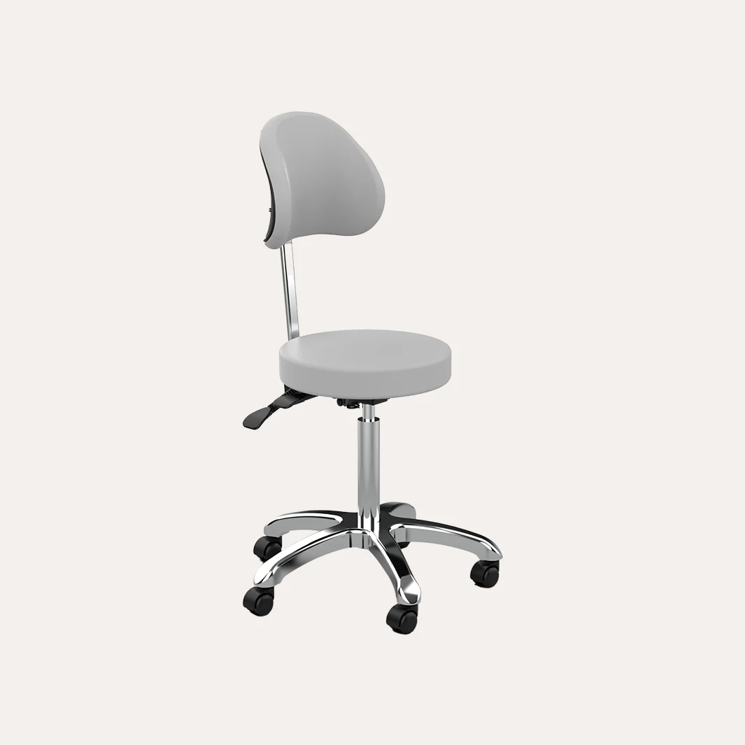1025B Adjustable Round Stool w/ Back - Image 3