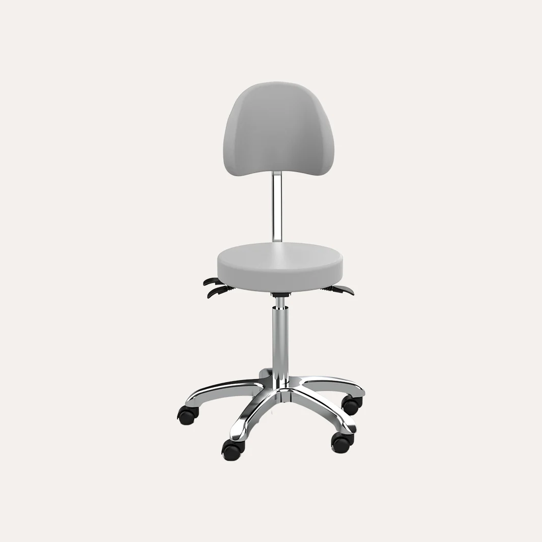 1025B Adjustable Round Stool w/ Back - Image 4