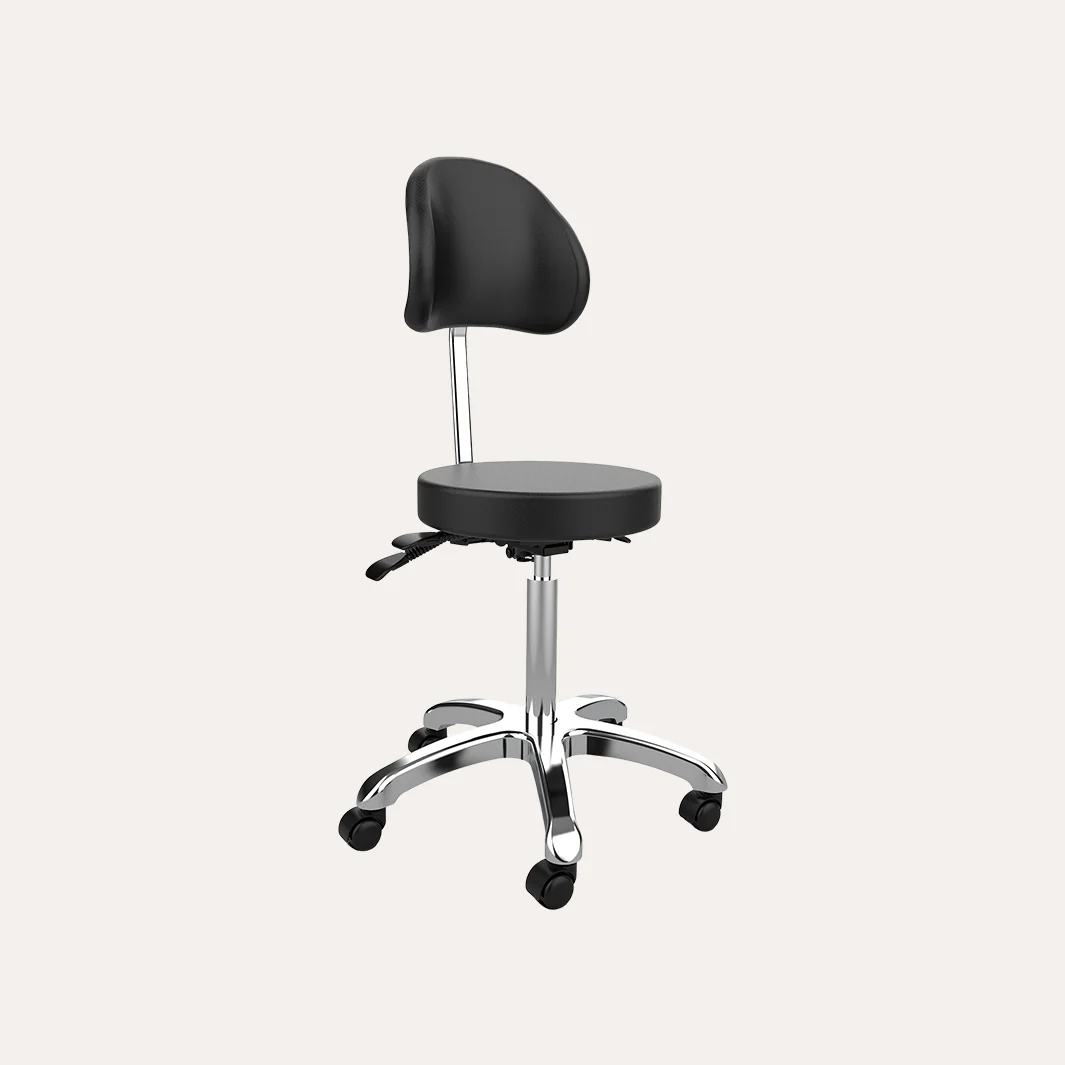1025B Adjustable Round Stool w/ Back - Image 6