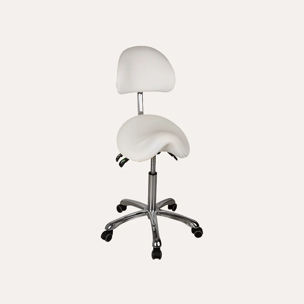 1025A Adjustable Saddle Stool w/ Back - Image 3