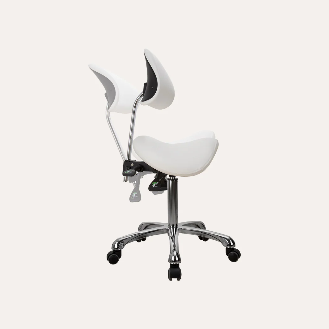 1025A Adjustable Saddle Stool w/ Back - Image 4