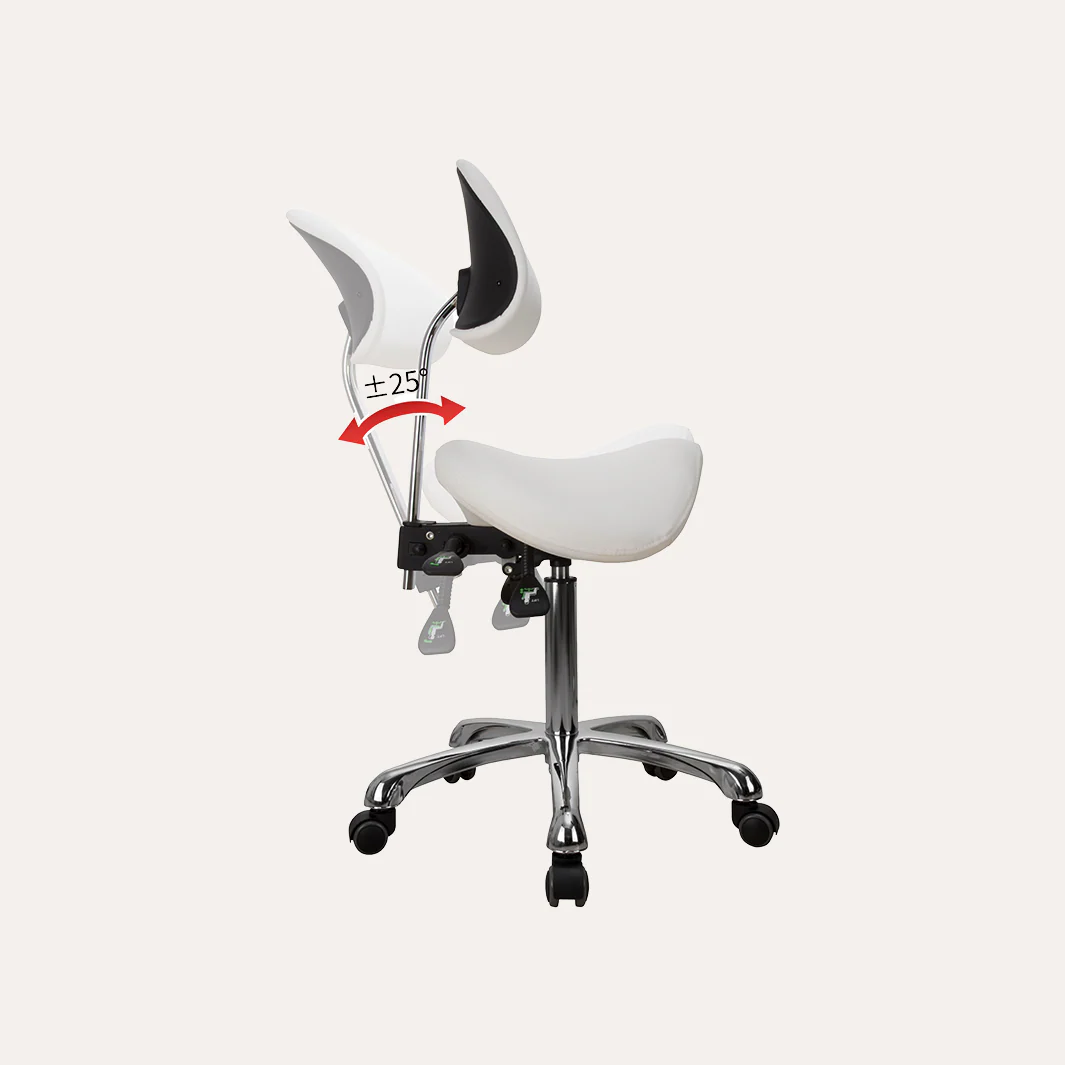 1025A Adjustable Saddle Stool w/ Back - Image 7