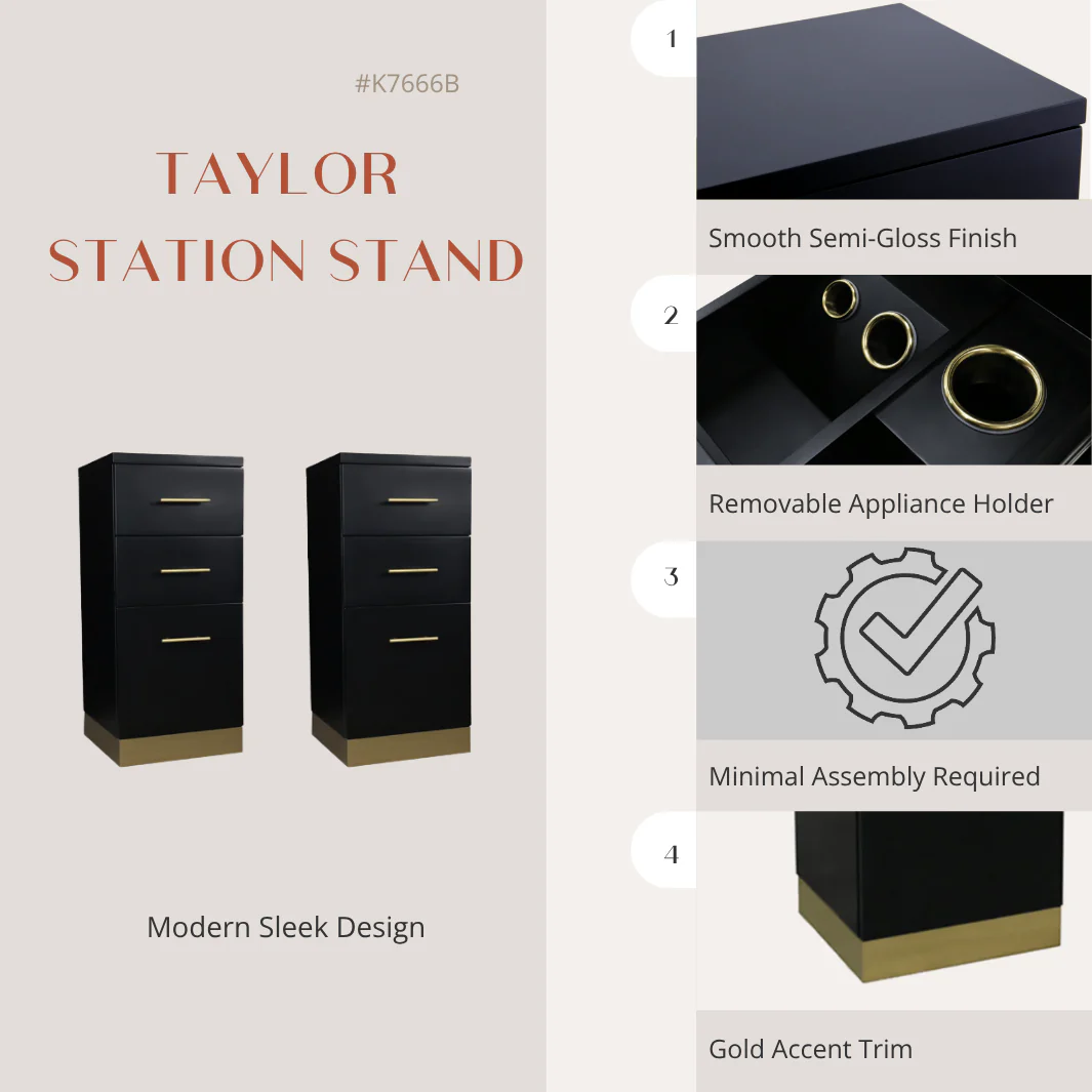 Taylor Salon Station Stand - 2pks - Image 3