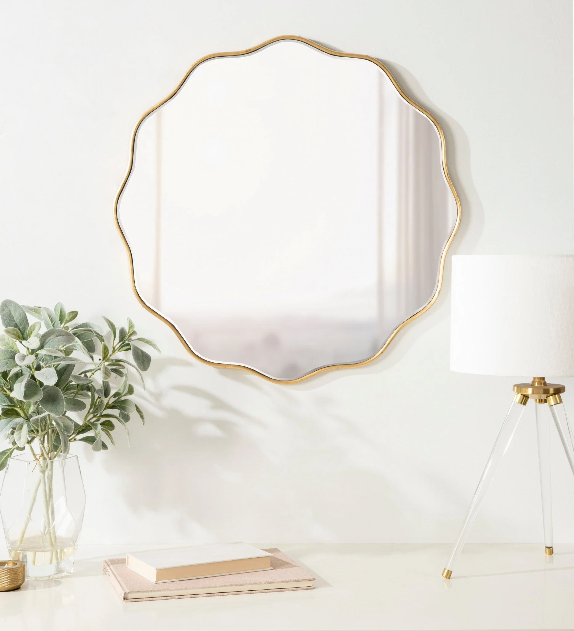 Viona Round Scalloped Mirror - Image 10