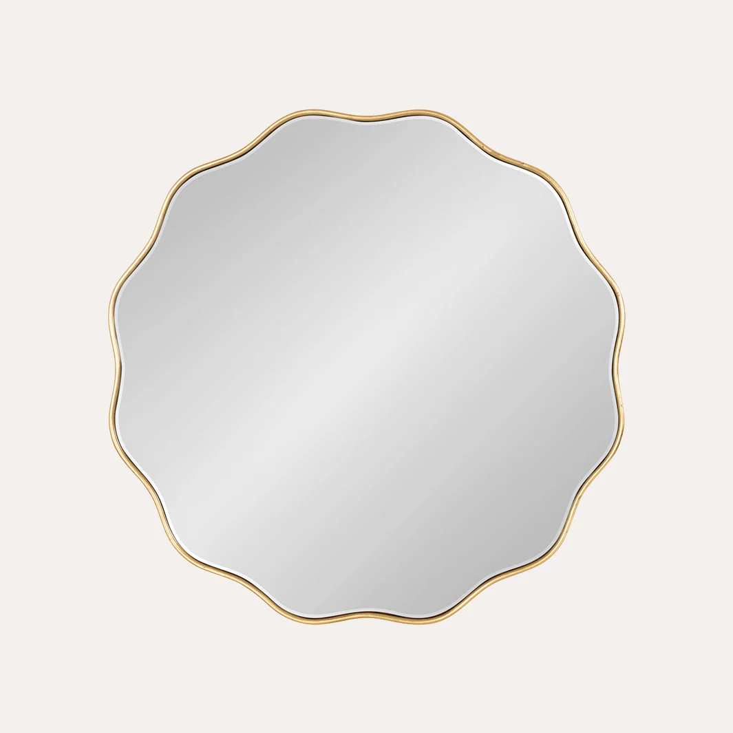 Viona Round Scalloped Mirror - Image 2