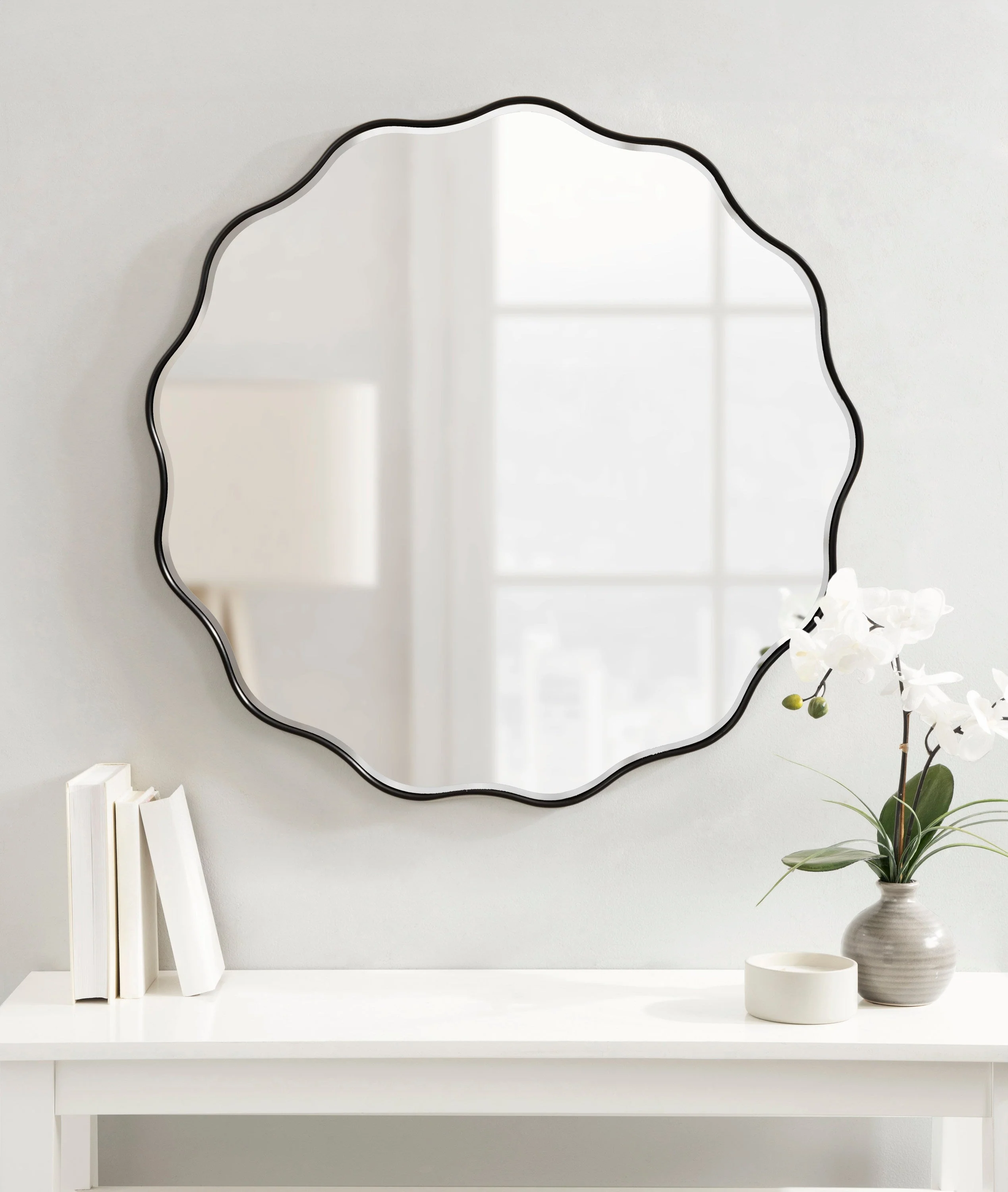 Viona Round Scalloped Mirror - Image 27