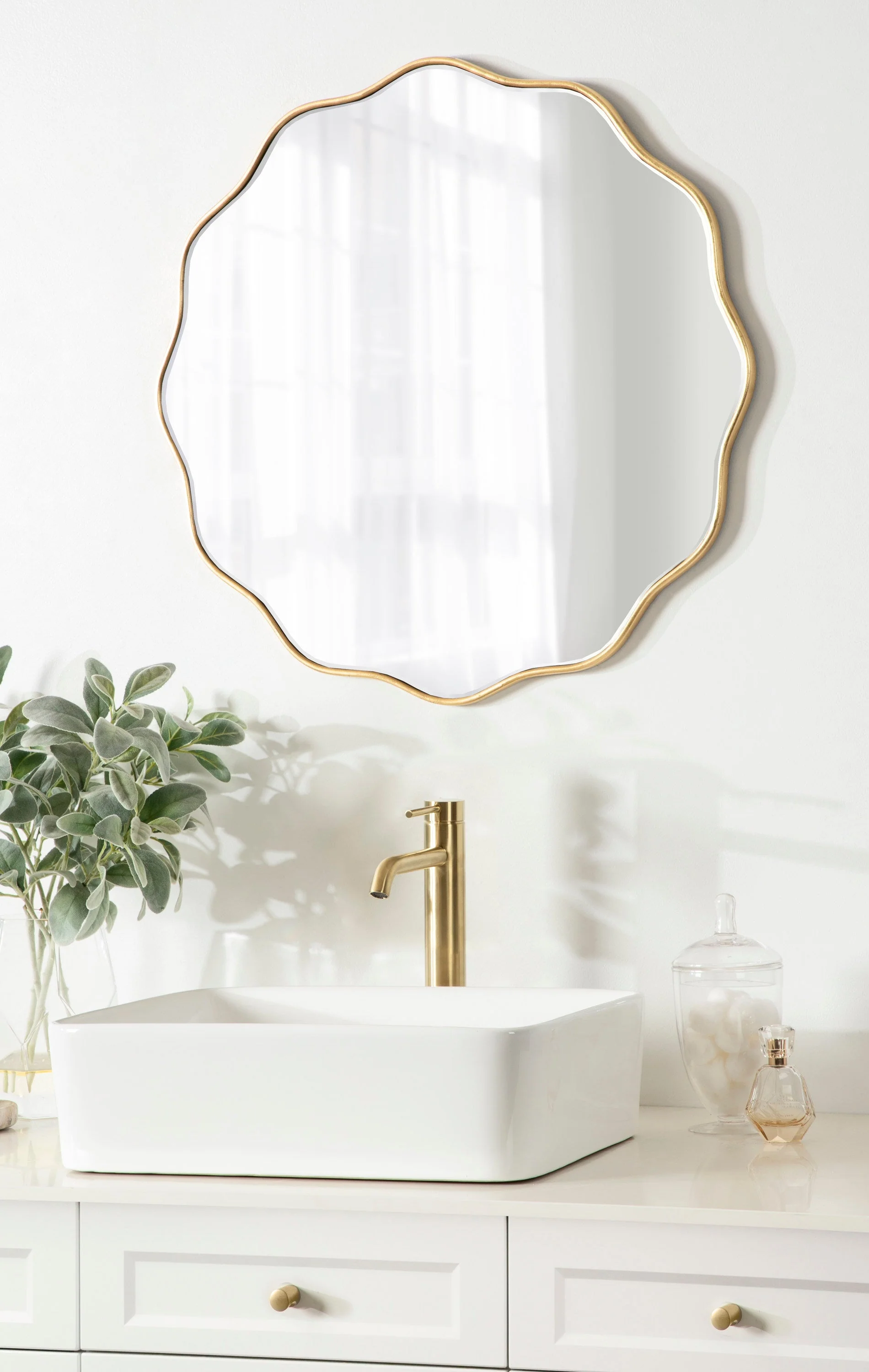 Viona Round Scalloped Mirror - Image 56