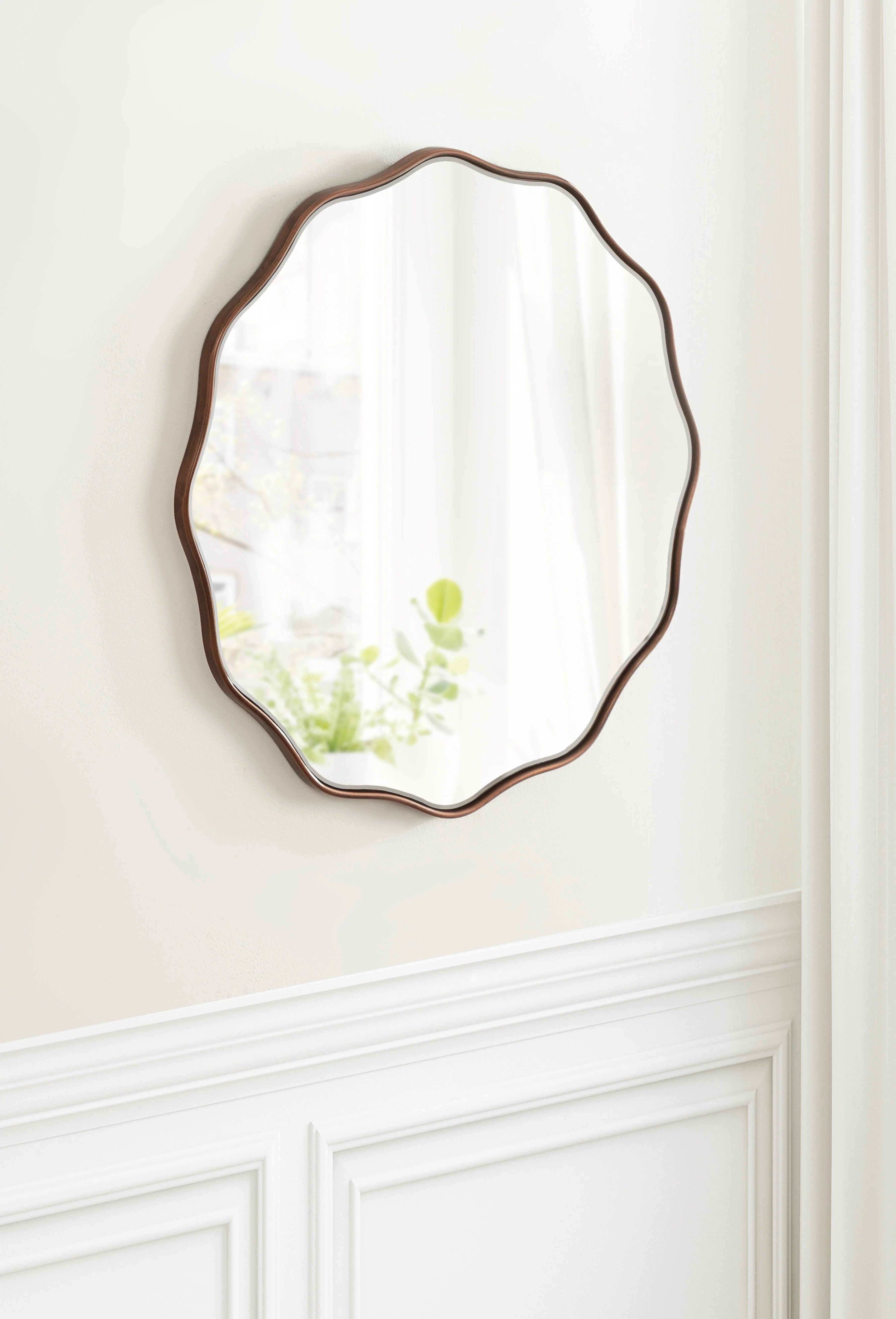 Viona Round Scalloped Mirror - Image 72