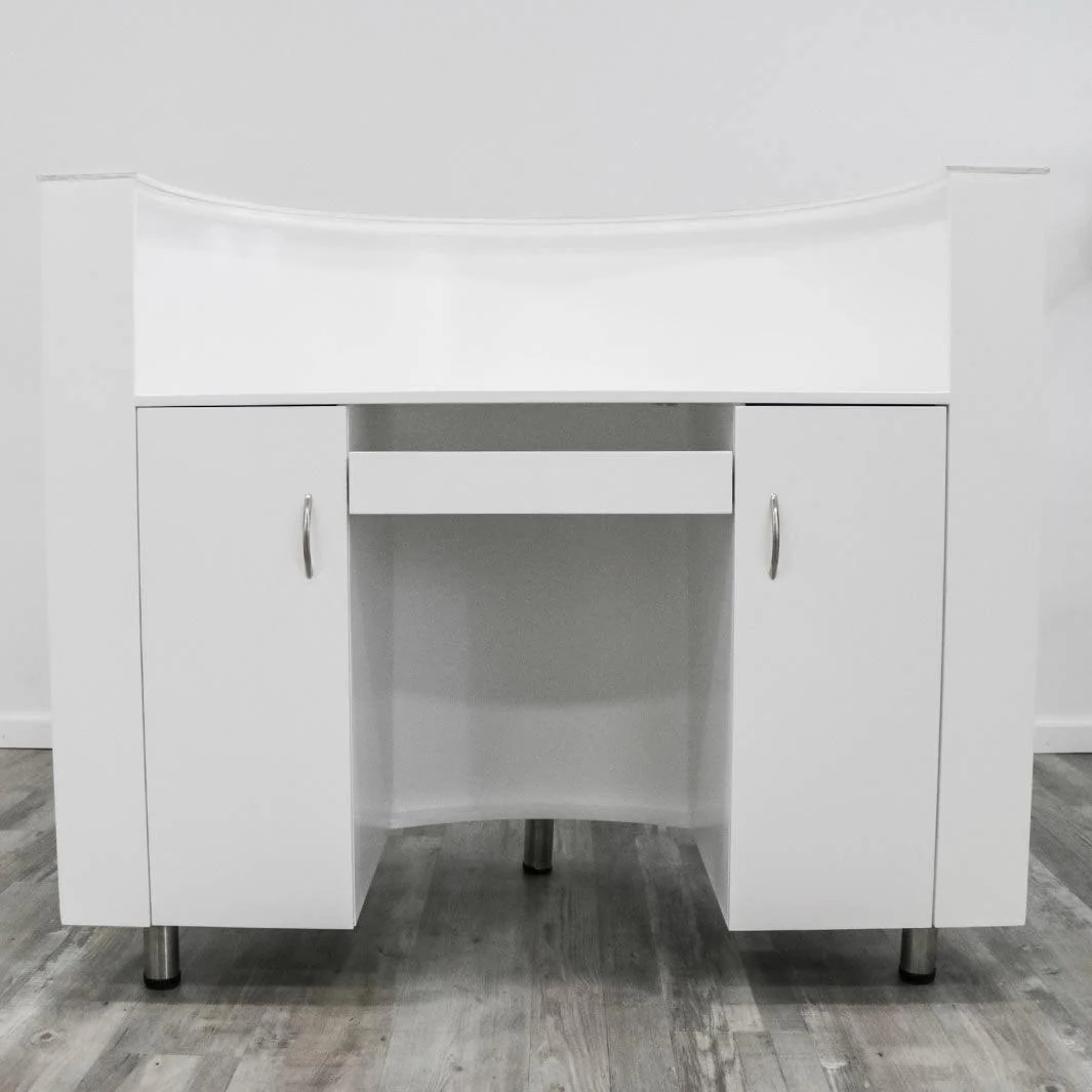 White Glam Reception Desk - Image 5